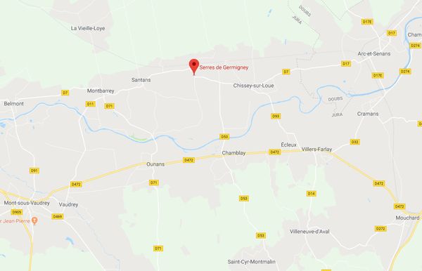Localisation des serres de Germigney - 39380 GERMIGNEY - sur Google Maps